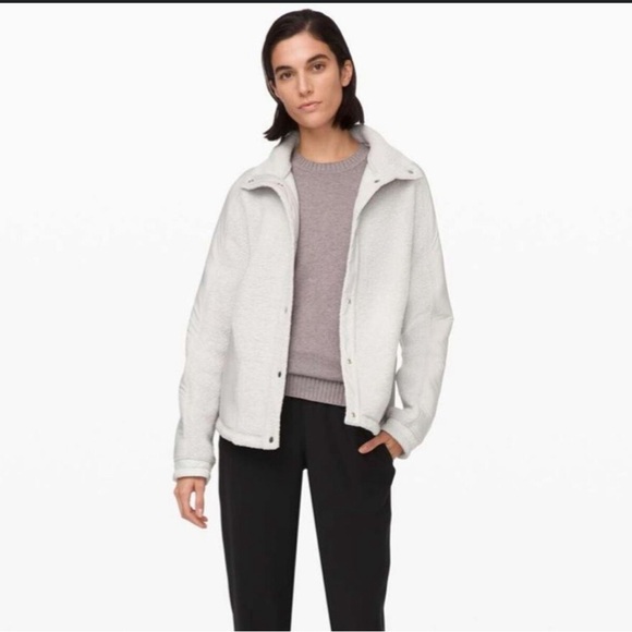 LULULEMON Go Cozy Jacket WOOL SIZE 4 new no tag heathered ceramic - Picture 3 of 11